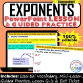 EXPONENTS PowerPoint Lesson AND Guided Practice | Distance