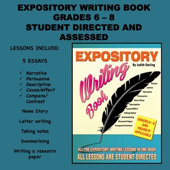 Preview of Expository Writing Lessons 1-16 Bundled, Grades 5-8