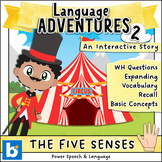 Five Senses, Language Adventures 2, BOOM cards Speech Ther