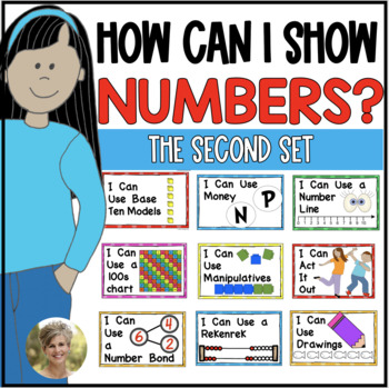 Preview of Math Strategy Posters Show Numbers in Different Ways Kindergarten & First