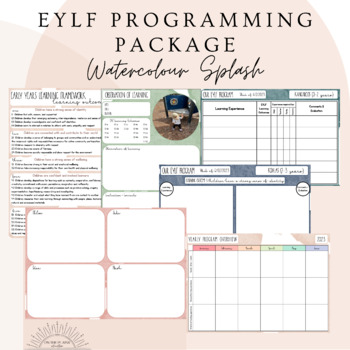 Preview of EYLF (Australia) Educator Planning, Programming and Observation Package Editable