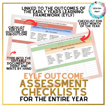 Preview of EYLF Child Assessment Checklist Outcome Early Years Learning Framework WHOLEYEAR