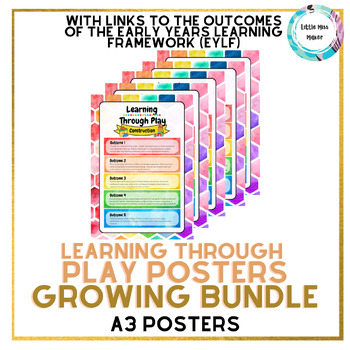 Preview of EYLF Early Years Framework Learning Through Play Display Poster GROWING BUNDLE