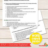 EYLF - Early Years Learning Framework Word Document (Copy 