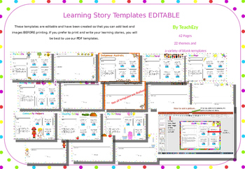Preview of EYLF Learning Story Templates EDITABLE PowerPoint