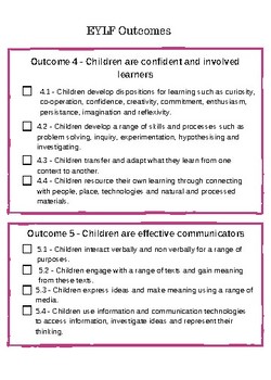 eylf outcomes subject