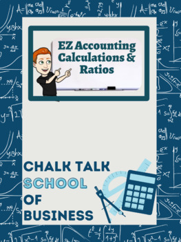 Preview of EZ Accounting, Finance, Business Evaluation Calculations (16 Ratios) 