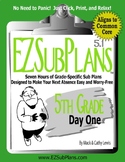 EZSubPlans: Fifth Grade, Day 1: Great for Home Instruction