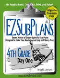 EZSubPlans: Emergency Absence Plans, Fourth Grade, Day 1