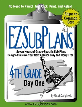 Preview of EZSubPlans: Emergency Absence Plans, Fourth Grade, Day 1
