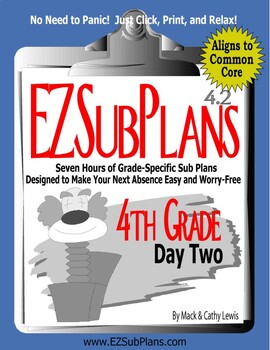 Preview of EZSubPlans: Emergency Absence Plans Grade 4 Day 2