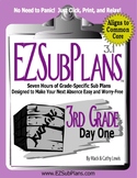EZSubPlans: Emergency Absence Plans, Third Grade, Day 1