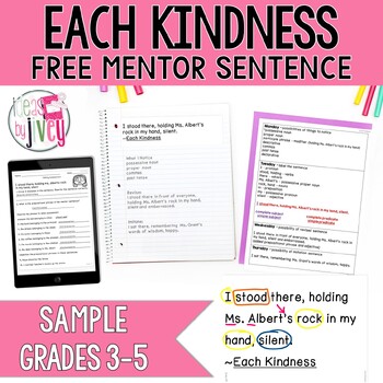 Preview of Free Mentor Sentence & Interactive Activity for Each Kindness (grades 3-5)