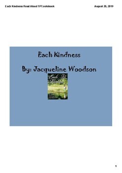 Preview of Each Kindness Read Aloud Guide