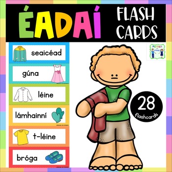 Preview of Éadaí flashcards with pictures - Gaeilge - Clothes