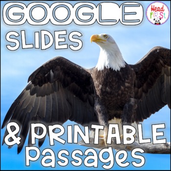 Preview of Eagles NONFICTION GOOGLE and PRINTABLE Passages and Writing Activities