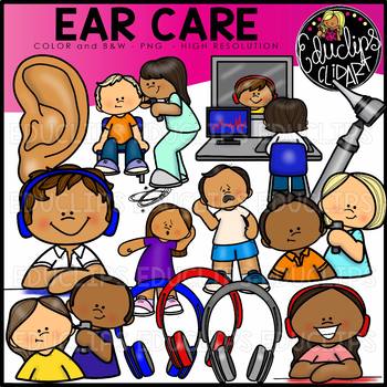 Preview of Ear Care Clip Art Set {Educlips Clipart}