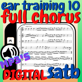 Preview of Ear Training 10 Choral Lesson SATB 22 Examples | Distance Learning Interactive