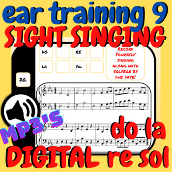 Preview of Ear Training 9 Choral Lesson Do La Re Sol | Distance Learning Interactive