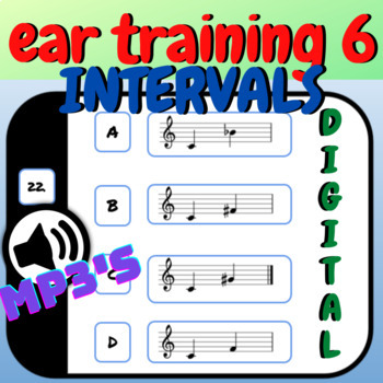 Preview of Ear Training Choral Lesson 6 Intervals | Distance Learning Online Interactive 
