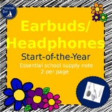 Earbuds/Headphones Needed