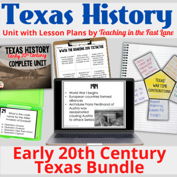 Preview of Early 20th Century Texas Bundle with Lesson Plans and Activities - TX History