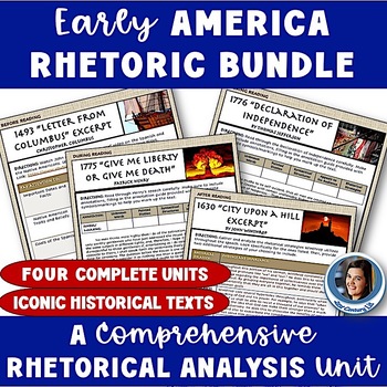 Preview of Early America AP Language & Composition Rhetorical Analysis Rhetoric Unit Bundle