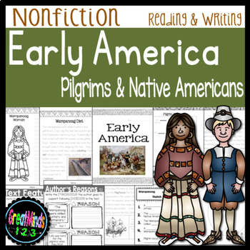 Preview of Pilgrims and Native Americans {Non-Fiction Reading and Writing Literacy Unit}