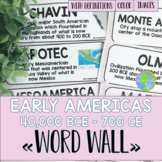 Early American Civilizations Word Wall