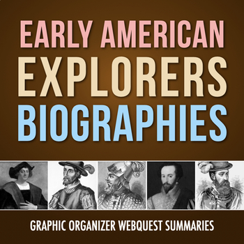 Preview of Early American Explorers: Age of Exploration Biography Summary Webquest