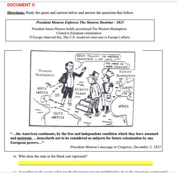 dbq essay early presidential policies answer key