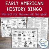 Early American History Bingo | First Americans to 1865 | U