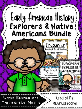 Preview of Early American History: Explorers & Native American Bundle