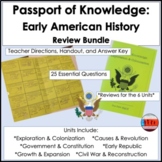 Early American History Passport Review Bundle