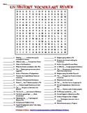 Early American History Vocabulary Word Search Review