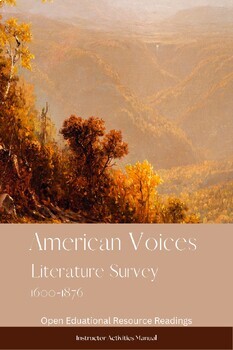 Preview of Early American Literature - 16-Week OER Instructor Course & Activity Guide