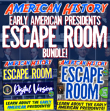 Early American US Presidents Escape Room BUNDLE | Distance