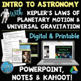 Early Astronomy, Kepler's Laws, and Gravity PowerPoint wit