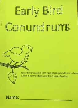 Preview of Early Bird Conundrums - Booklet (editable)