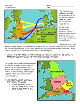 Preview of Early Britain - Angles, Saxons to Norman Conquest