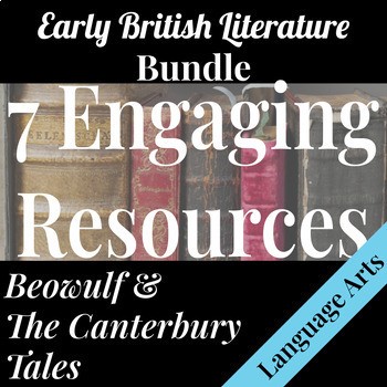 Preview of Beowulf & The Canterbury Tales | Early Brit Lit Bundle | Activities & Assessment