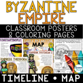 Early Byzantine Empire Posters - Timelines Maps Coloring P