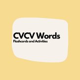 Early CVCV Words Flashcards and Activities - Apraxia Support