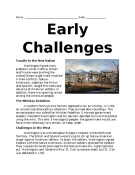 Preview of Early Challenges for the United States