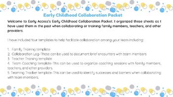 Preview of Early Childhood Collaboration Packet