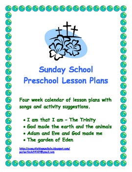 Preview of Early Childhood Education Sunday School Lesson Plans