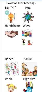 Preview of Early Childhood Greetings Chart