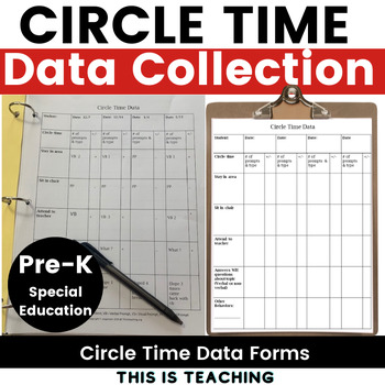 Preview of IEP Goals Circle Time Data Collection Editable Preschool Special Education