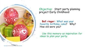 Preview of Early Childhood development - Planning a birthday party