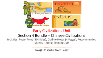 Preview of Early Civilizations - Section 4 Bundle - Chinese Civilizations - World History